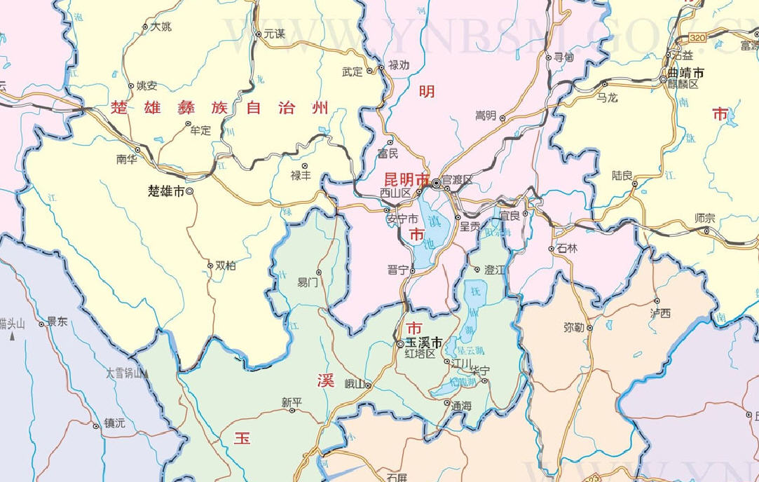 云南省电子地图高清版大图图片预览