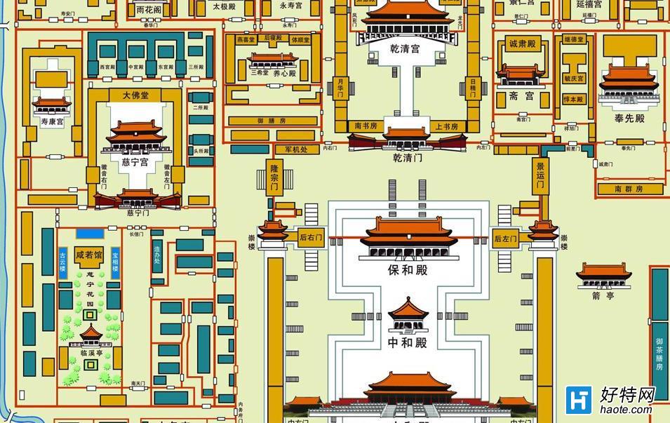 故宫平面图_故宫平面图高清大图