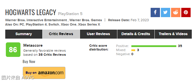 ִ֮šֽ IGN 9 Metacritic86