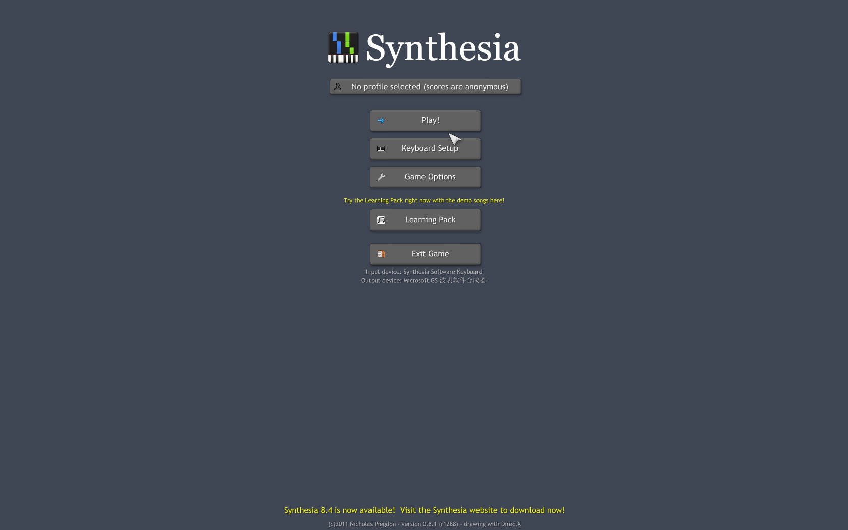 Synthesia(ģM)V0.8.1 Gɫƽ