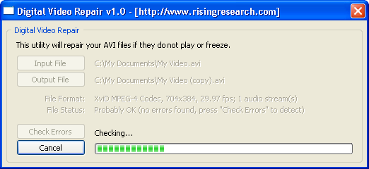 Digital Video Repair(AVIļޏ(f))V1.02 ӢľGɫ