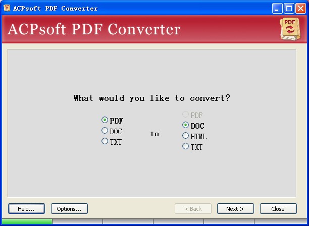 ACPsoft PDF ConverterV2.0 Я