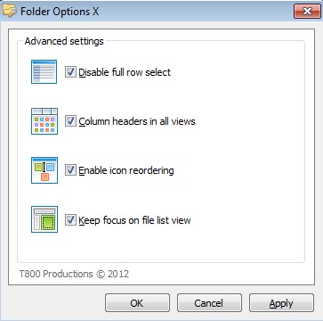 Folder Options X(Win7ļйǿ)V1.6.0.0 ٷ°