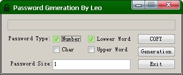 Password Generation(ɹ)V1.0 ɫ