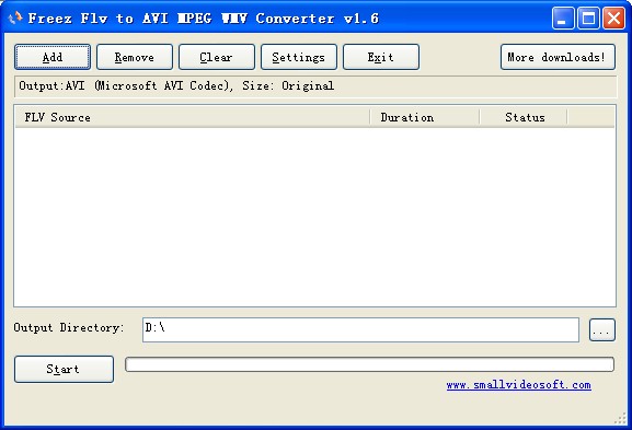 Freez FLV to AVI MPEG WMV ConverterV1.6 ɫ