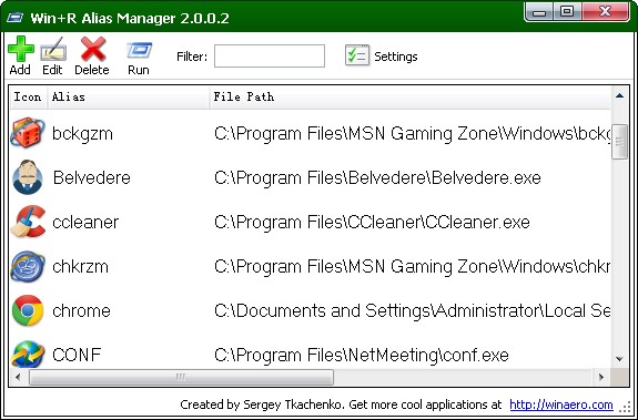 Win+R Alias Manager()V2.1 ɫѰ