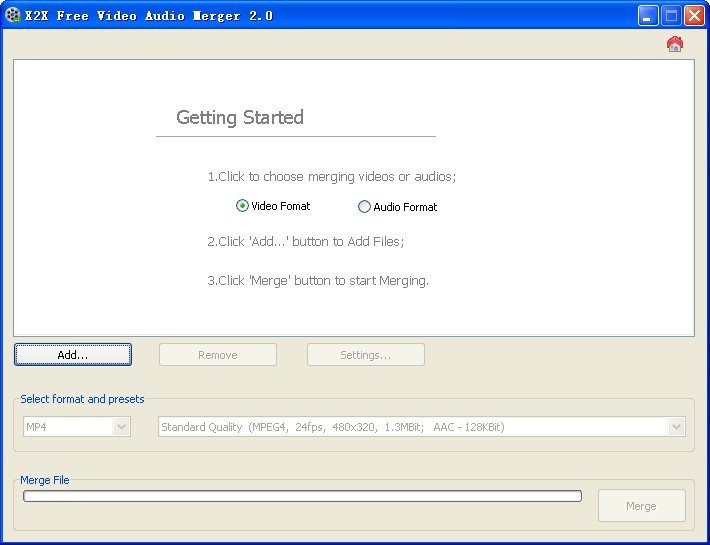 X2X Free Video Audio MergerɫЯ