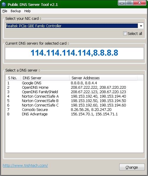 Public DNS Tool( DNS л)V2.1 ɫ