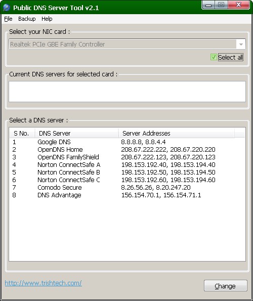 Public DNS Tool( DNS л)V2.1 ɫ