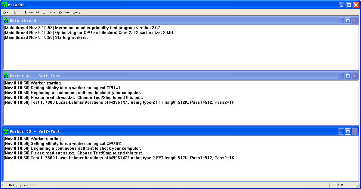 Prime95(I(y)C(j)ܛ)V27.9 Build 1ӢľGɫ