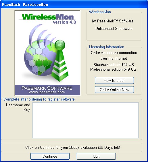 PassMark WirelessMon(ȵɨ蹤)V4.0 Build 1007