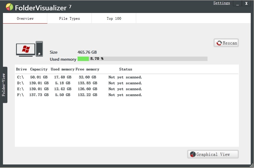 FolderVisualizer7(Ӳռÿռɨ)V1.0 ɫ