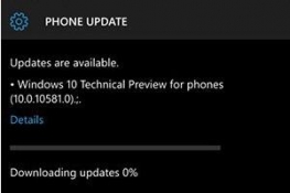 Win10 MobileԤ10581ؿ0%Ľ