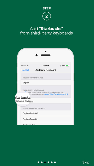 Starbucks KeyboardV1.0 IOS