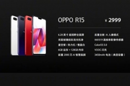 OPPO R15将于4月1日发售 最低价格2999元