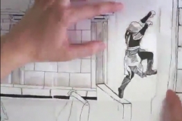 大神自制《刺客信条》定格动画 纸片人在线爬墙