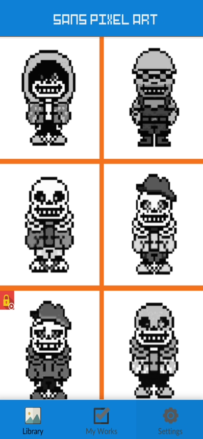 Undertale Sans Pixel ArtV2 ׿