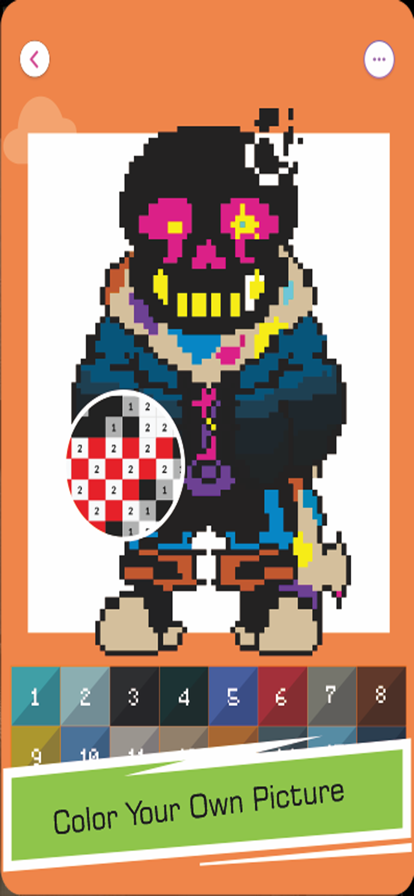 Undertale Sans Pixel ArtV2 ׿