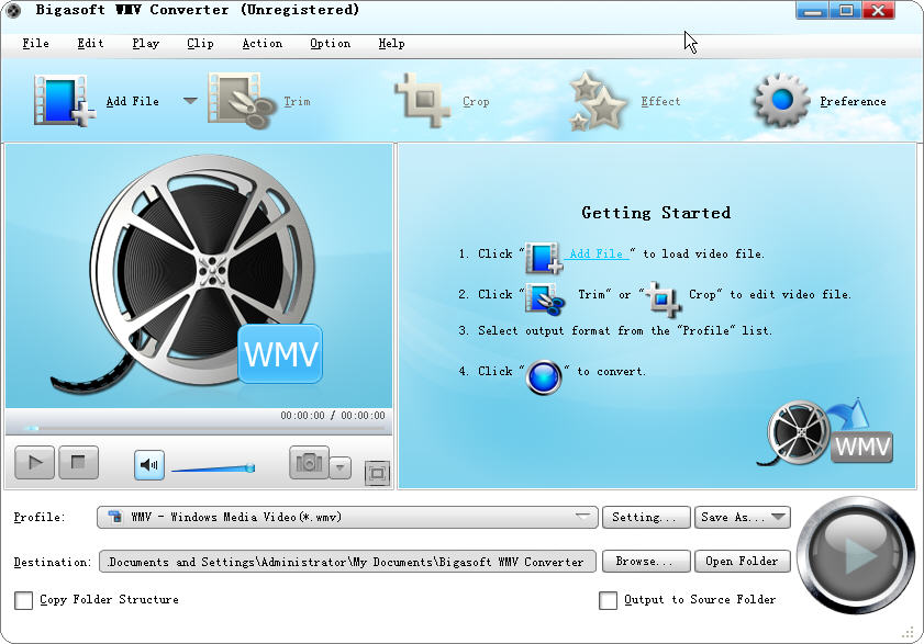 Bigasoft WMV Converter(WMVʽת)V3.5.12.4331 ٷر