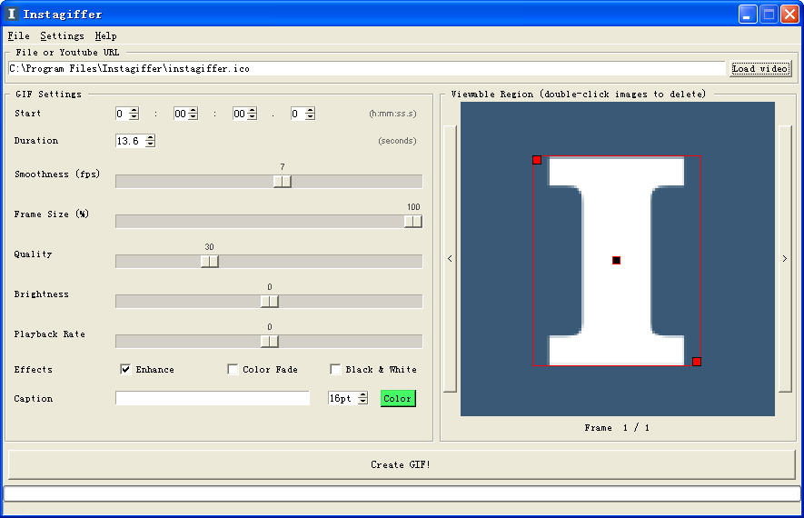 Instagiffer(GIF)V1.41 Ѱ