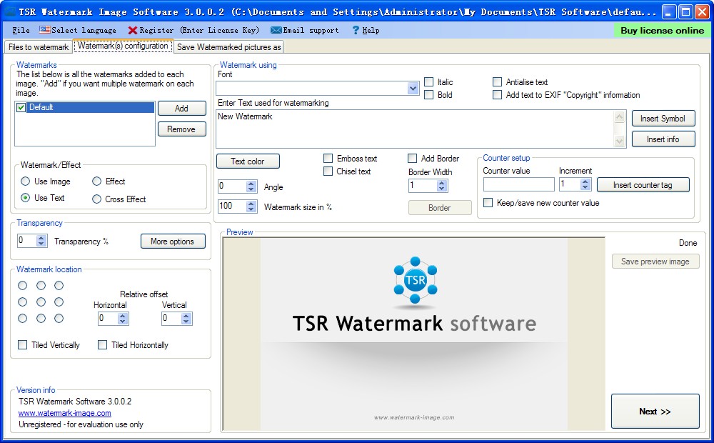 TSR Watermark Image(ˮӡͼ)V3.1.0.6 ɫѰ