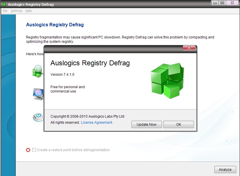 AusLogics Registry Defrag(עƬ)V7.5.0.0 ɫӢر