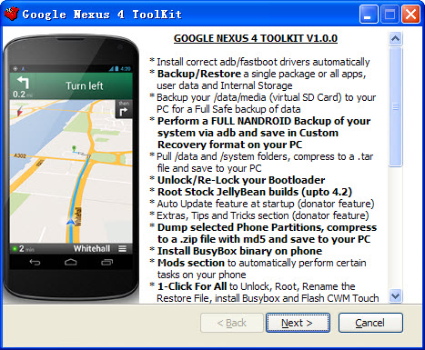 Nexus 4һIRoot(Google Nexus 4 Toolkit)V1.0 M(fi)