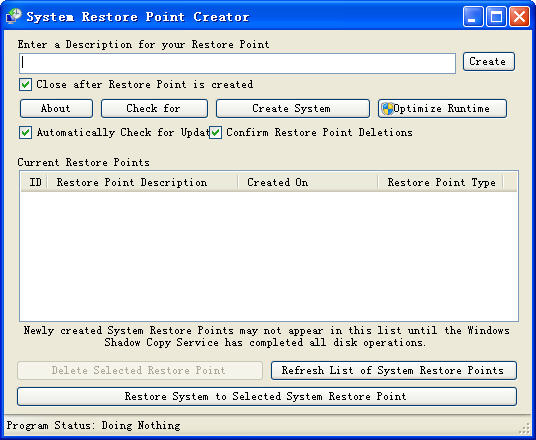 Restore Point Creator(ԭ㴴)V2.2.9 ɫѰ