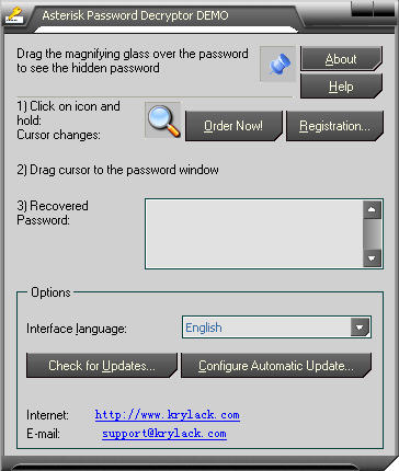 Asterisk Password Decryptor(Ǻָ)V3.16.103 ر