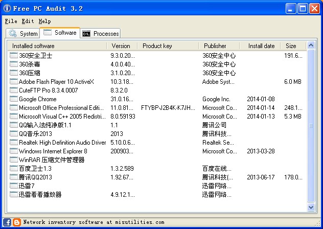 Free PC Audit(Ϣ鿴)V3.3 ɫ