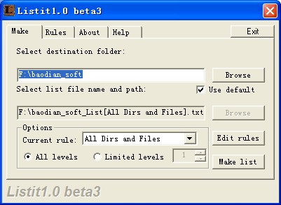 Listit(Ŀ¼б)V1.0beta3 ɫӢİ