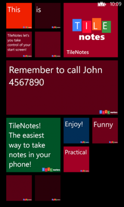 שʼ Tile NotesV2.2.0.0 WindowsPhone