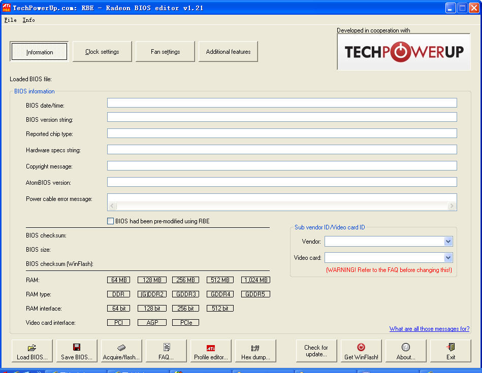 TechPowerUp Radeon Bios Editor(ATIԿBIOS༭)1.21ӢɫѰ