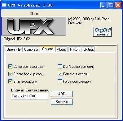 UPX GraphicalV1.38 Build 0205 ӢľGɫM(fi)