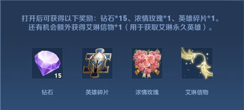 王者荣耀艾琳信物概率是多少