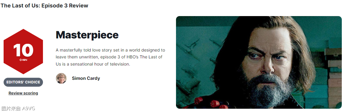 HBO《最后生还者》电视剧第三集 IGN 10分 IMDb 10分