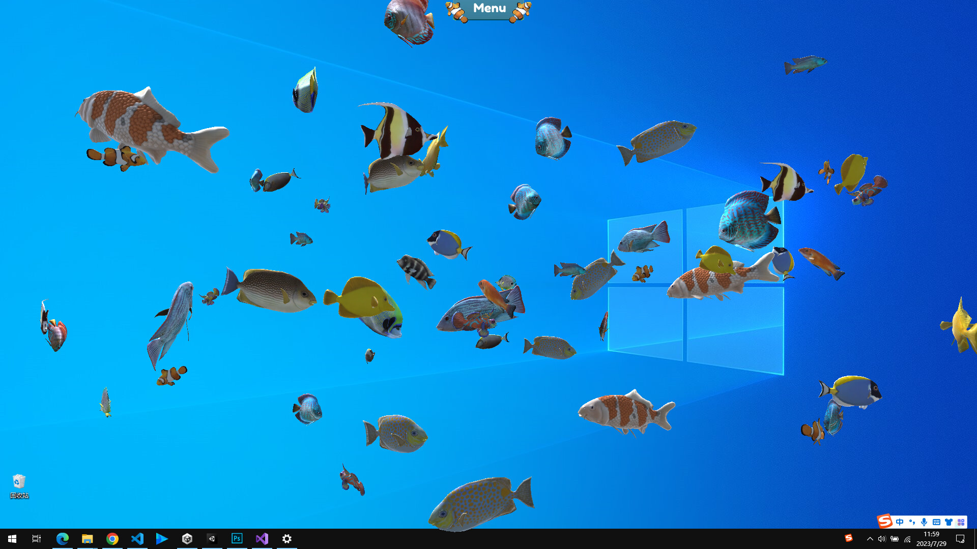 Fish on the desktopSteamҳ