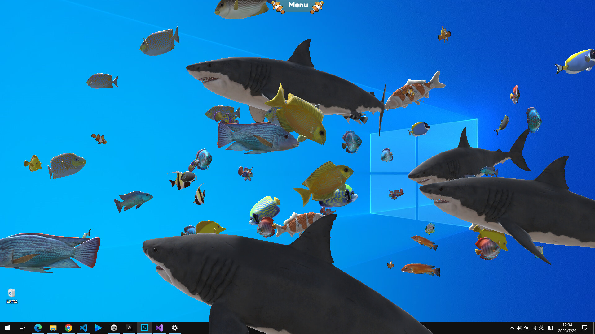 Fish on the desktopSteamҳ
