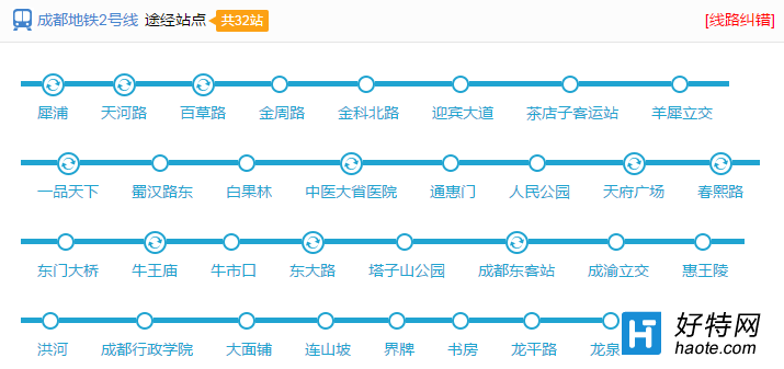 成都地铁路线 2号图片