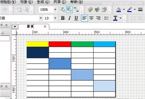 Axure表格使用教程：合并单元格、增换行怎么弄方法